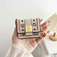 MCM Airpods Case In Heritage Visetos Beige