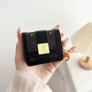 MCM Airpods Case In Heritage Visetos Black